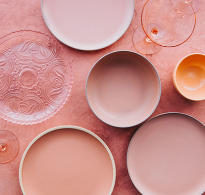 Pink Ceramic Plates