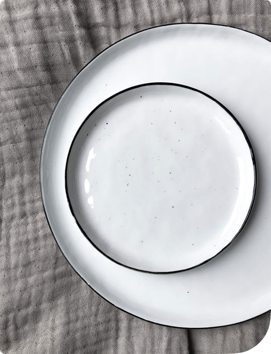 White Ceramic Plates